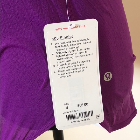 Lululemon athletica tank top New With Tag - Picture 8 of 8